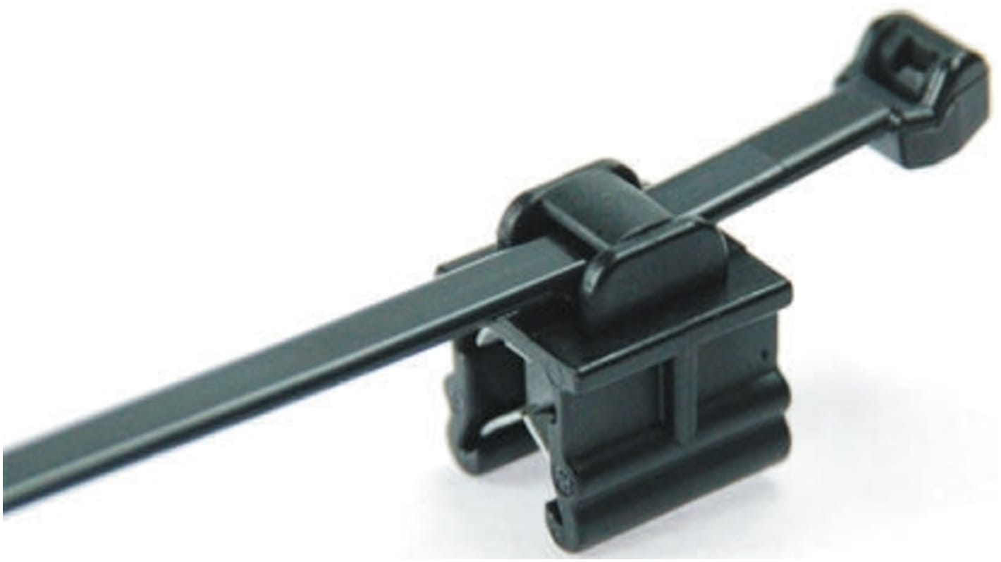 HellermannTyton 結束バンド, 150mm x 4.6 mm, グレー, 熱安定化PA 6.6, 156-00019 T50SOSEC9SD-PA66HS/PA66HIRHS-BK