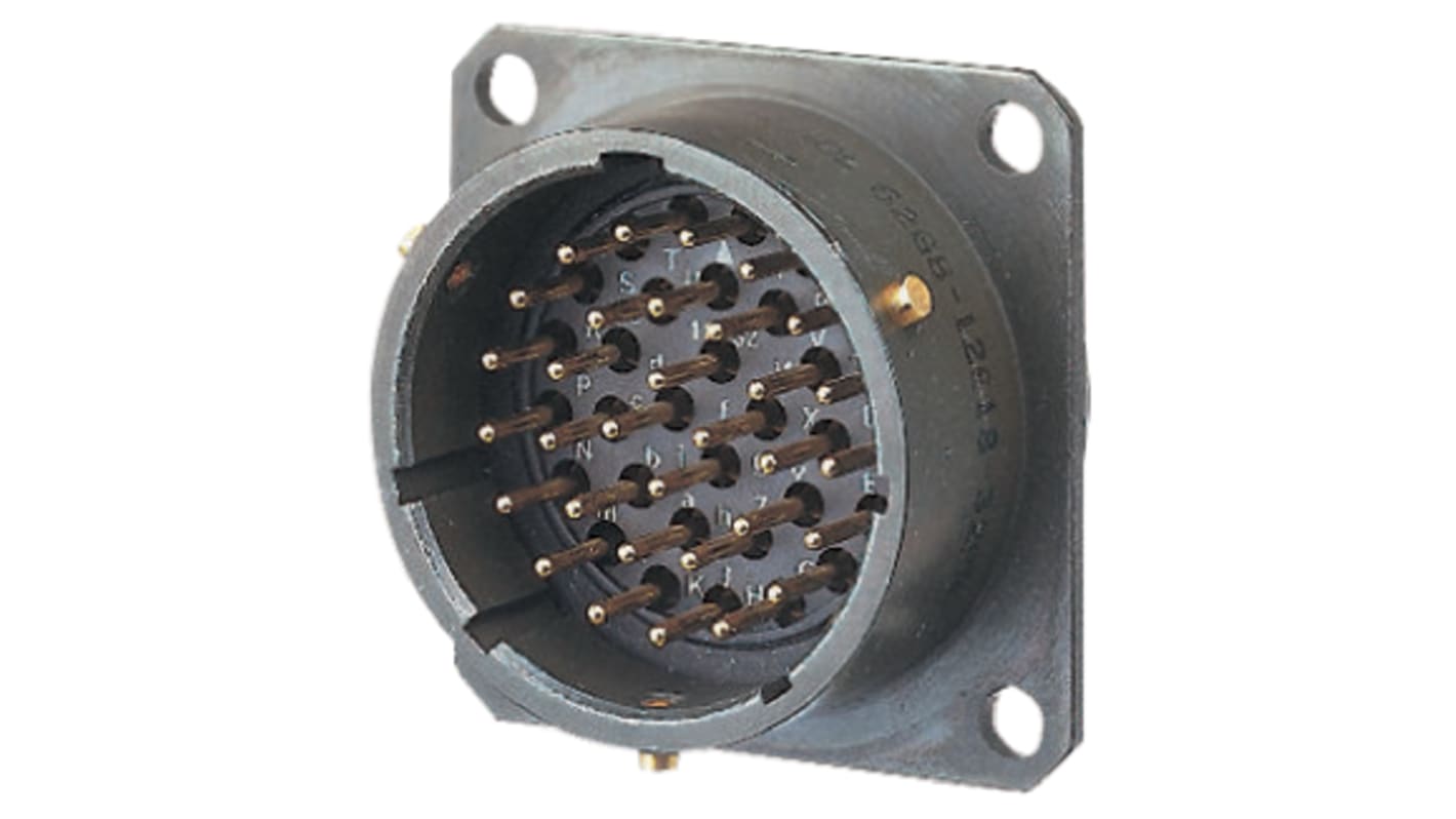 Amphenol Limited, 62GB 4 Way Flange Mount MIL Spec Circular Connector Receptacle, Pin Contacts,Shell Size 8, Bayonet