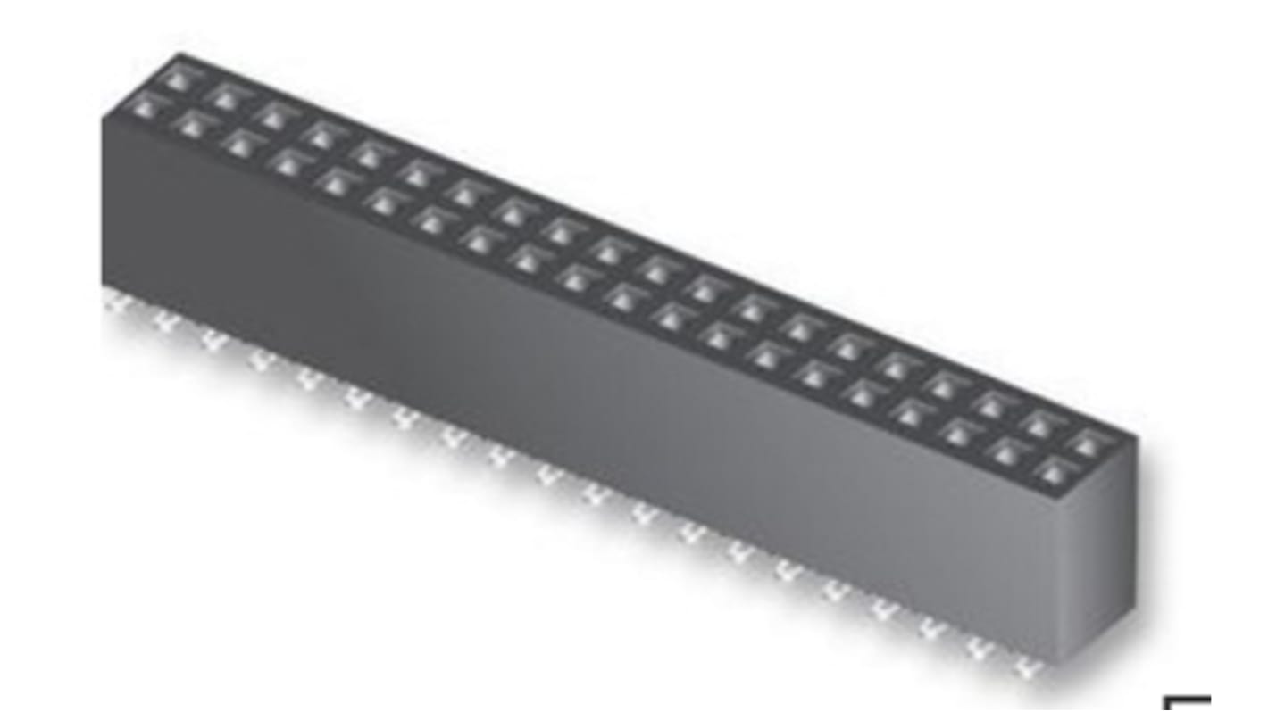 Gniazdo PCB 6 -pinowe 2 -rzędowe raster: 1.27mm Listwa gniazdowa Proste SMD