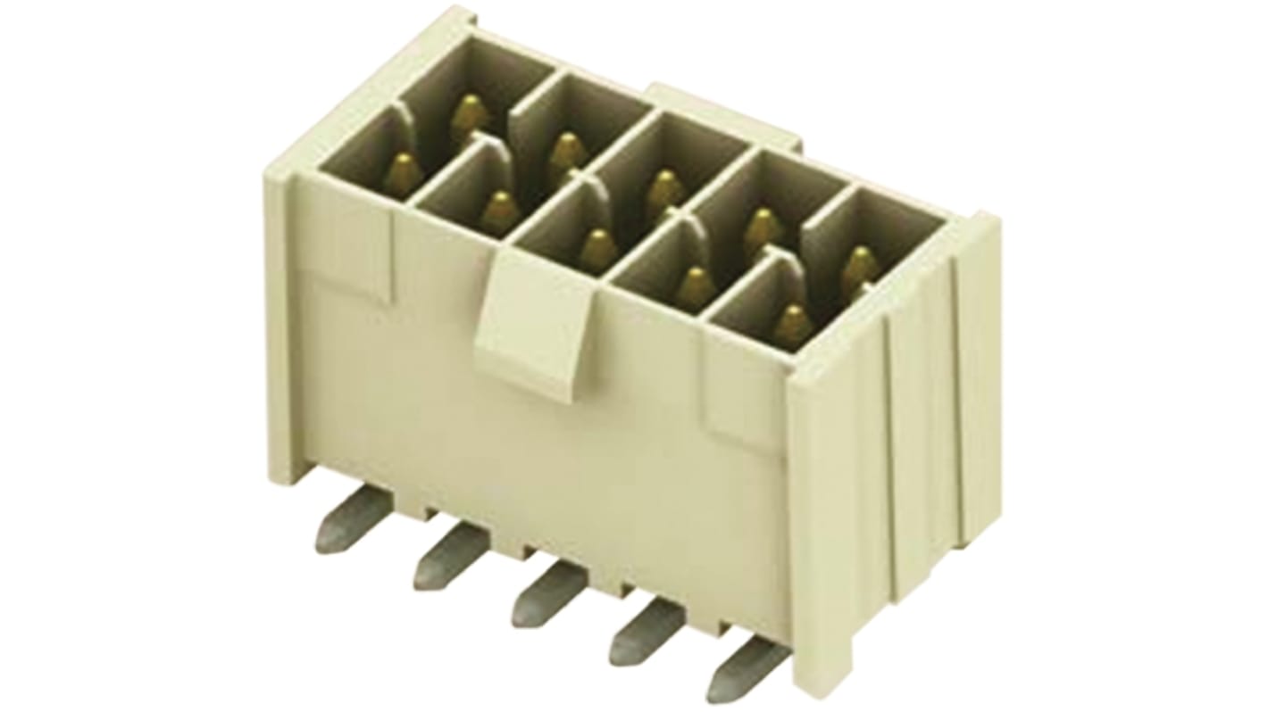 Samtec IPL1 Mini Mate Series Straight Surface Mount PCB Header, 20 Contact(s), 2.54mm Pitch, 2 Row(s), Shrouded