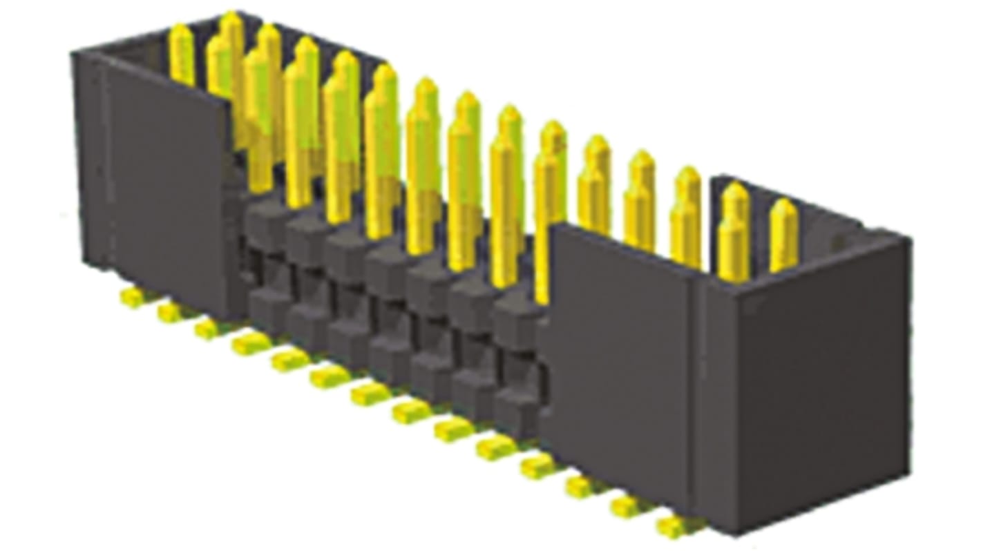 Samtec ライトアングル ピンヘッダ 20極 1.27mm 2列, 表面実装
