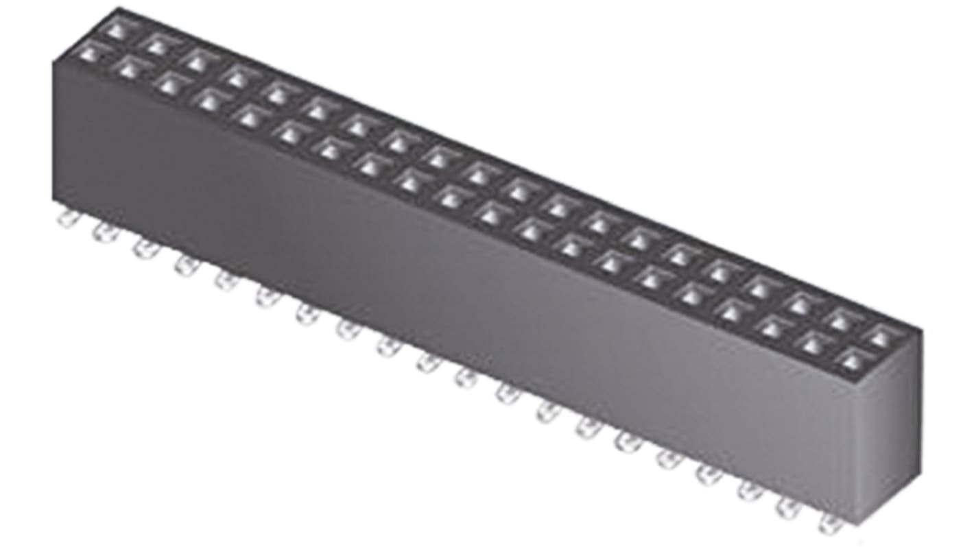 Gniazdo PCB 12 -pinowe 2 -rzędowe raster: 1.27mm Listwa gniazdowa Proste SMD