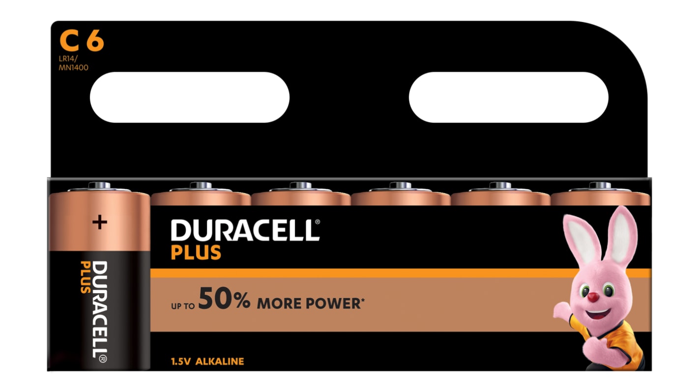Duracell Plus Power, LR14, Alkali, C Batterien, 1.5V, 7.75Ah