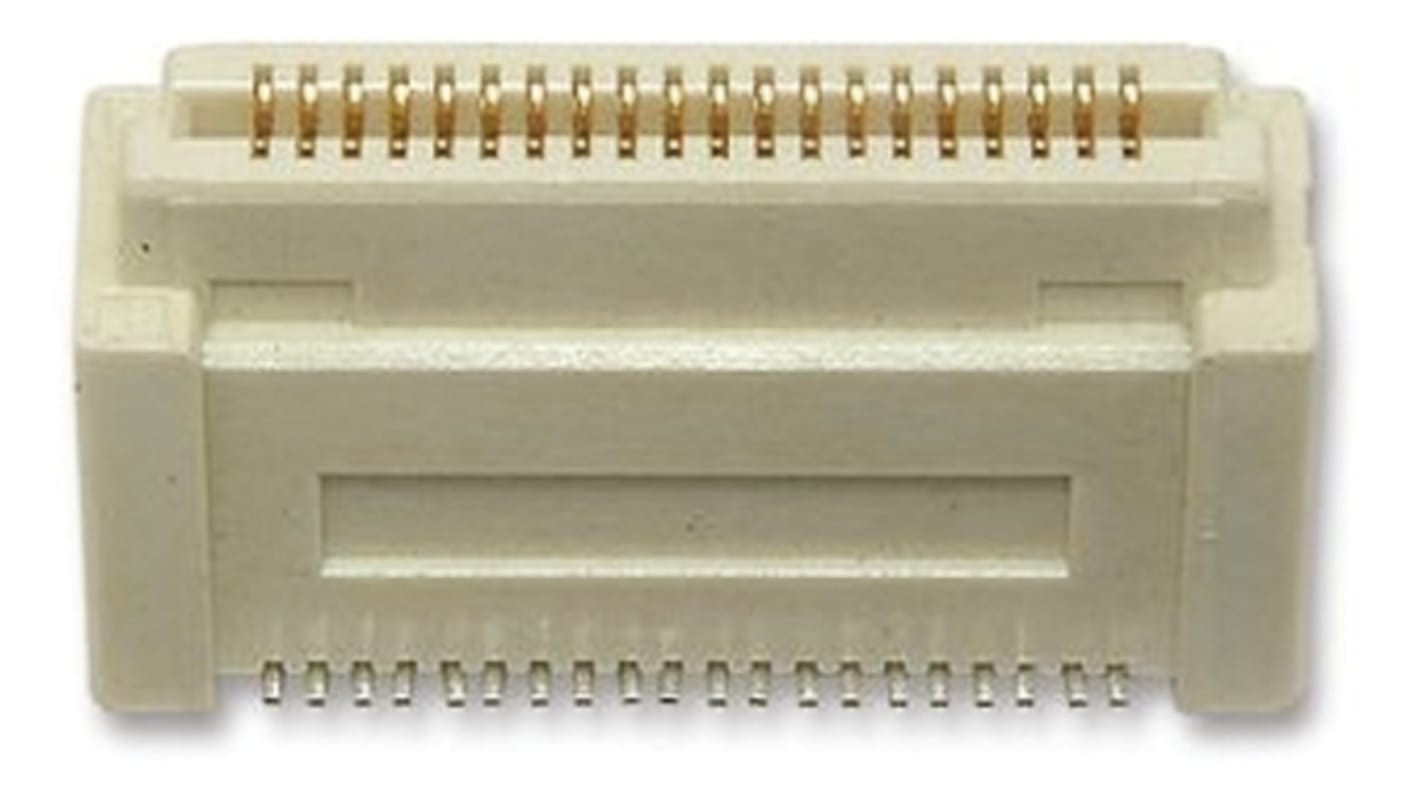 TE Connectivity Free Height Series Straight Surface Mount PCB Socket, 60-Contact, 2-Row, 0.8mm Pitch, Solder Termination