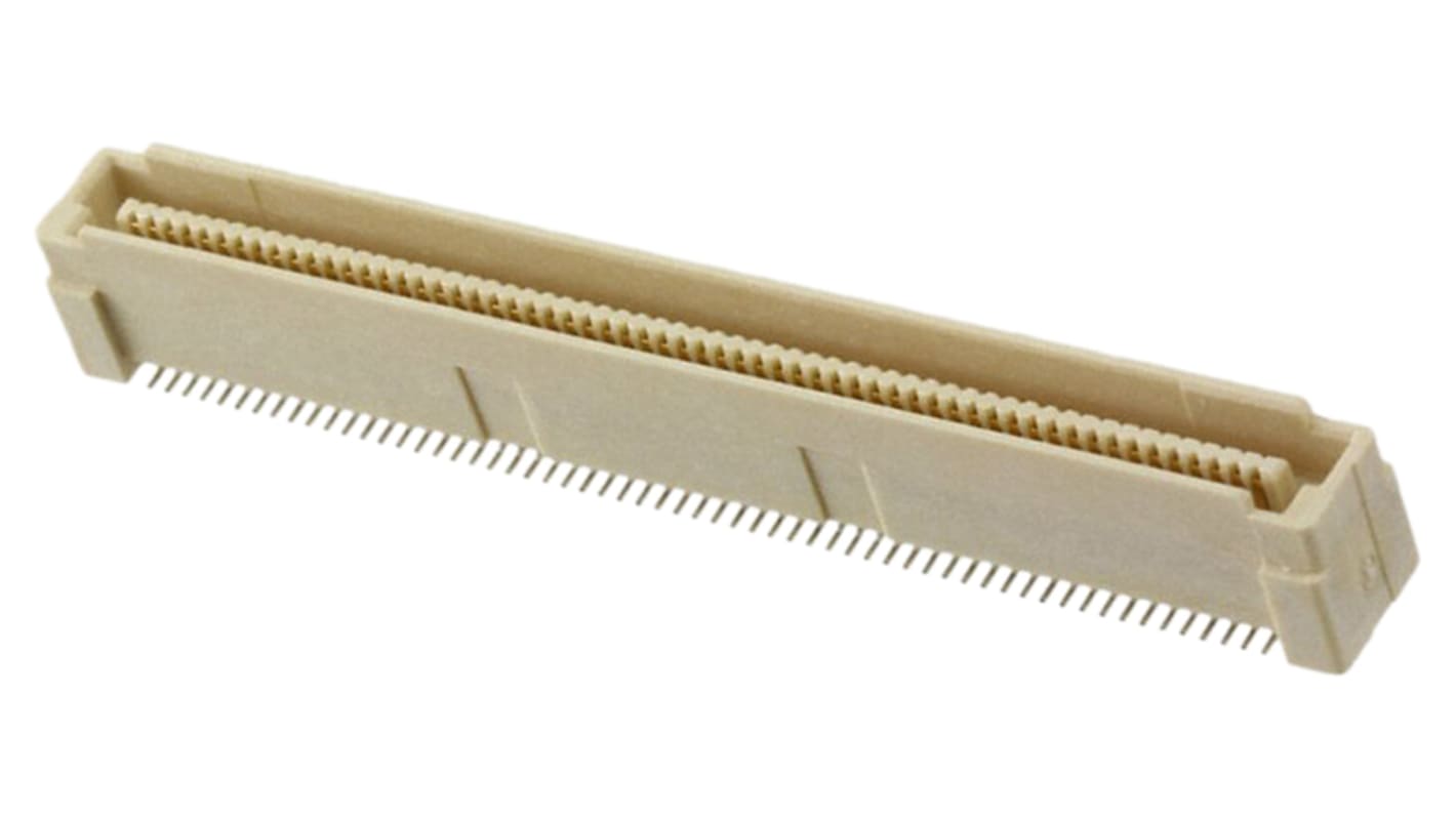 TE Connectivity Free Height Series Vertical Surface Connector Housing, 120 Contact(s), 0.8 mm Pitch, 2 Row(s), Shrouded