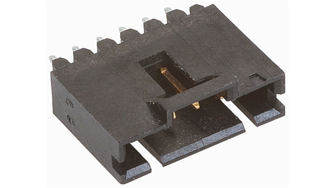 TE Connectivity AMPMODU MTE Series Straight Through Hole PCB Header, 4 Contact(s), 2.54mm Pitch, 1 Row(s), Shrouded