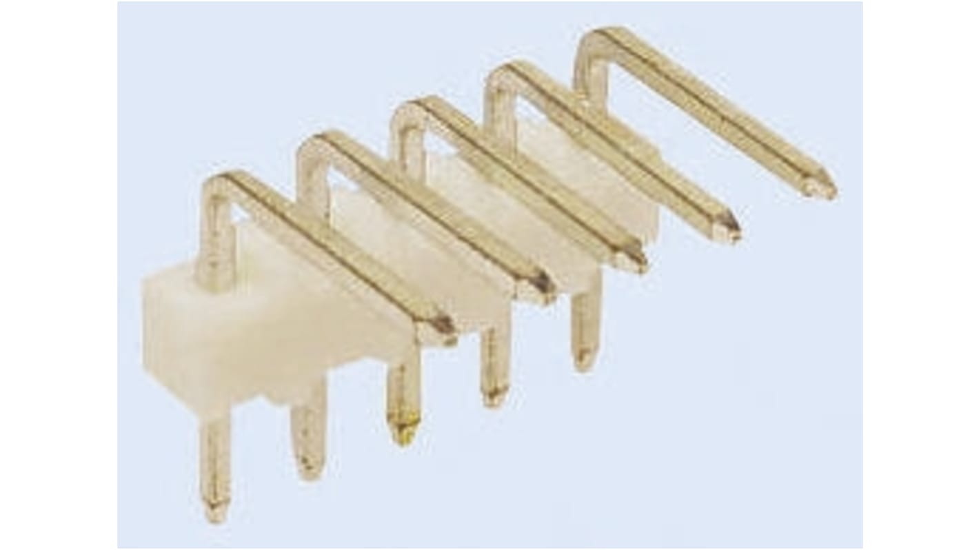 Molex KK 254 Series Right Angle Through Hole Pin Header, 10 Contact(s), 2.54mm Pitch, 1 Row(s), Unshrouded