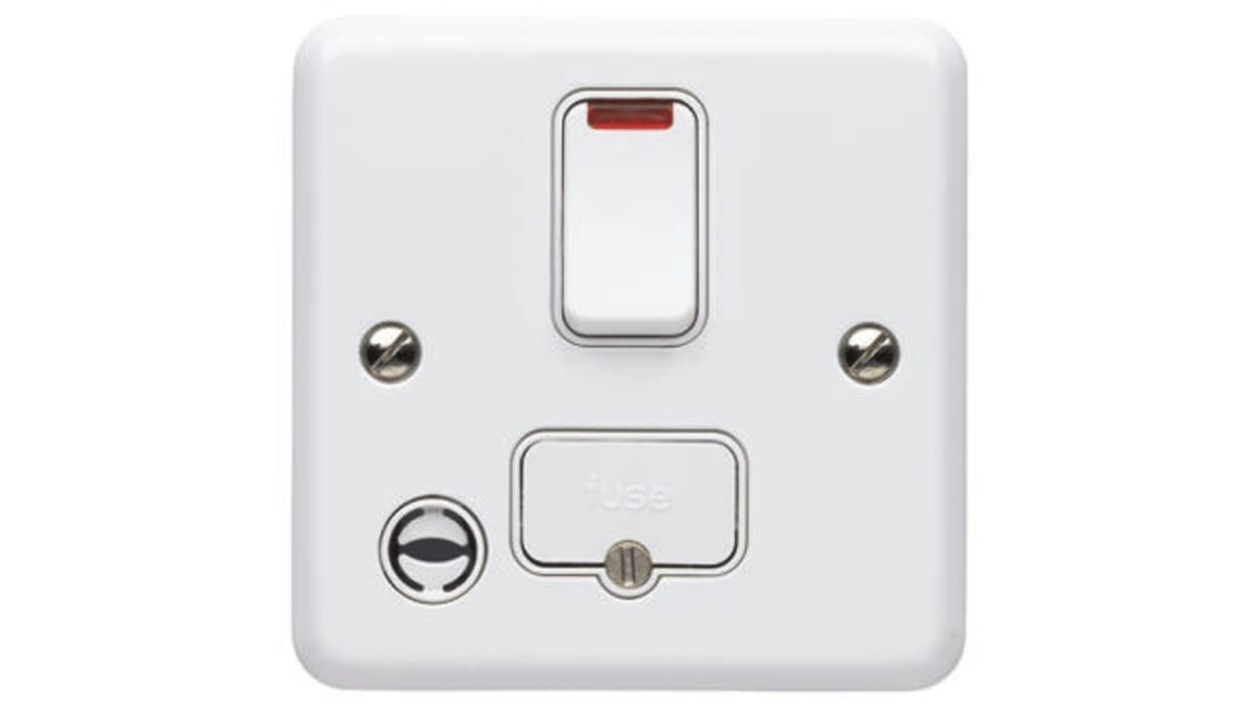 Porte-fusibles MK Electric BS 1363, 13A, 2 voies, avec interrupteur