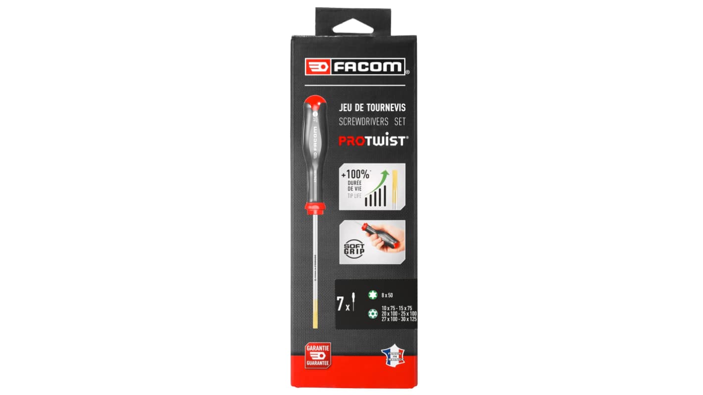 Facom ANXR.J7 Tamperproof Torx; Torx Screwdriver Set, 7-Piece