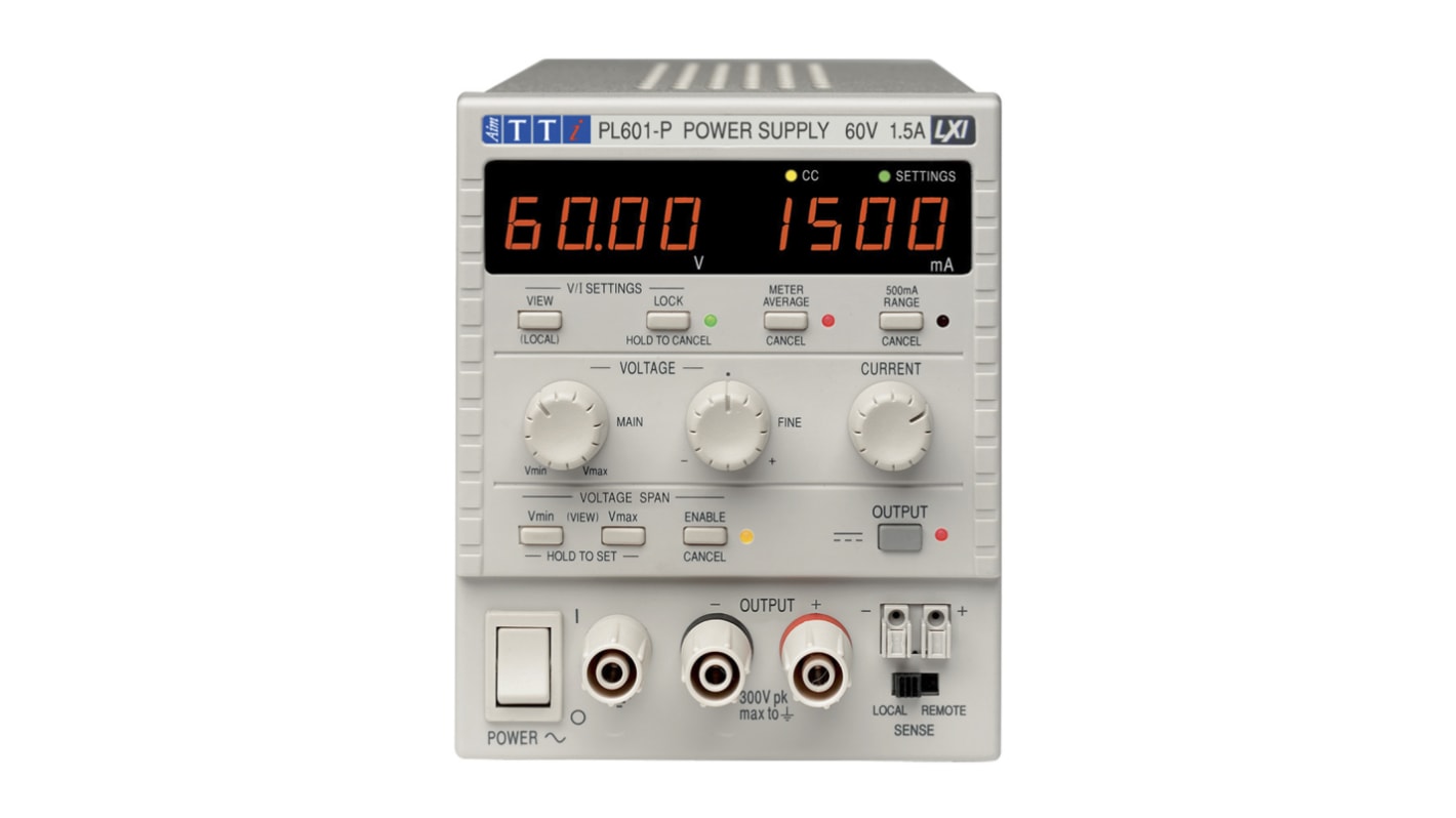 Zasilacz laboratoryjny 0 → 60V 0 → 1.5A Aim-TTi 90W Programowalny zasilacz DC