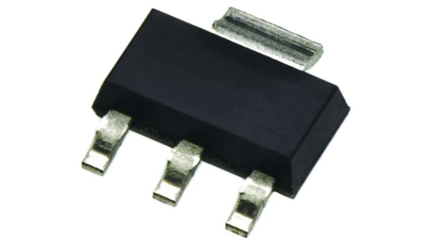 Transistor, BCP69T1G, PNP -1 A -20 V SOT-223 (SC-73), 3 + Tab pines, 60 MHz, Simple