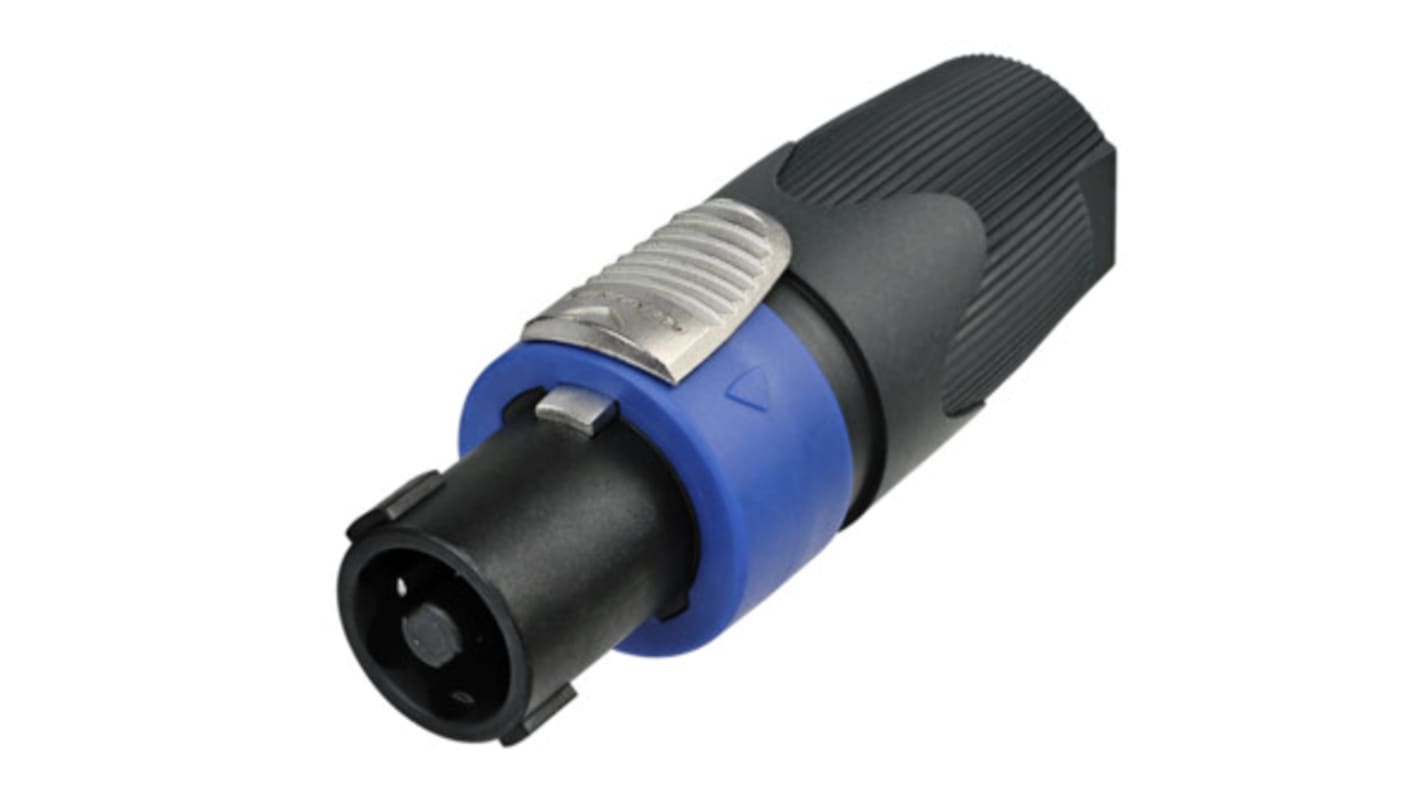 Neutrik NL4FX Cable Mount Loudspeaker Connector Socket, 4 Way, 40A, Screw Down Termination