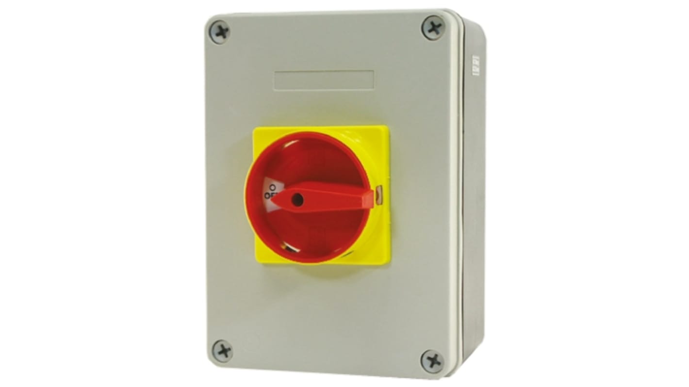 RS PRO 4P Pole Panel Mount Isolator Switch - 25A Maximum Current, 11kW Power Rating, IP65