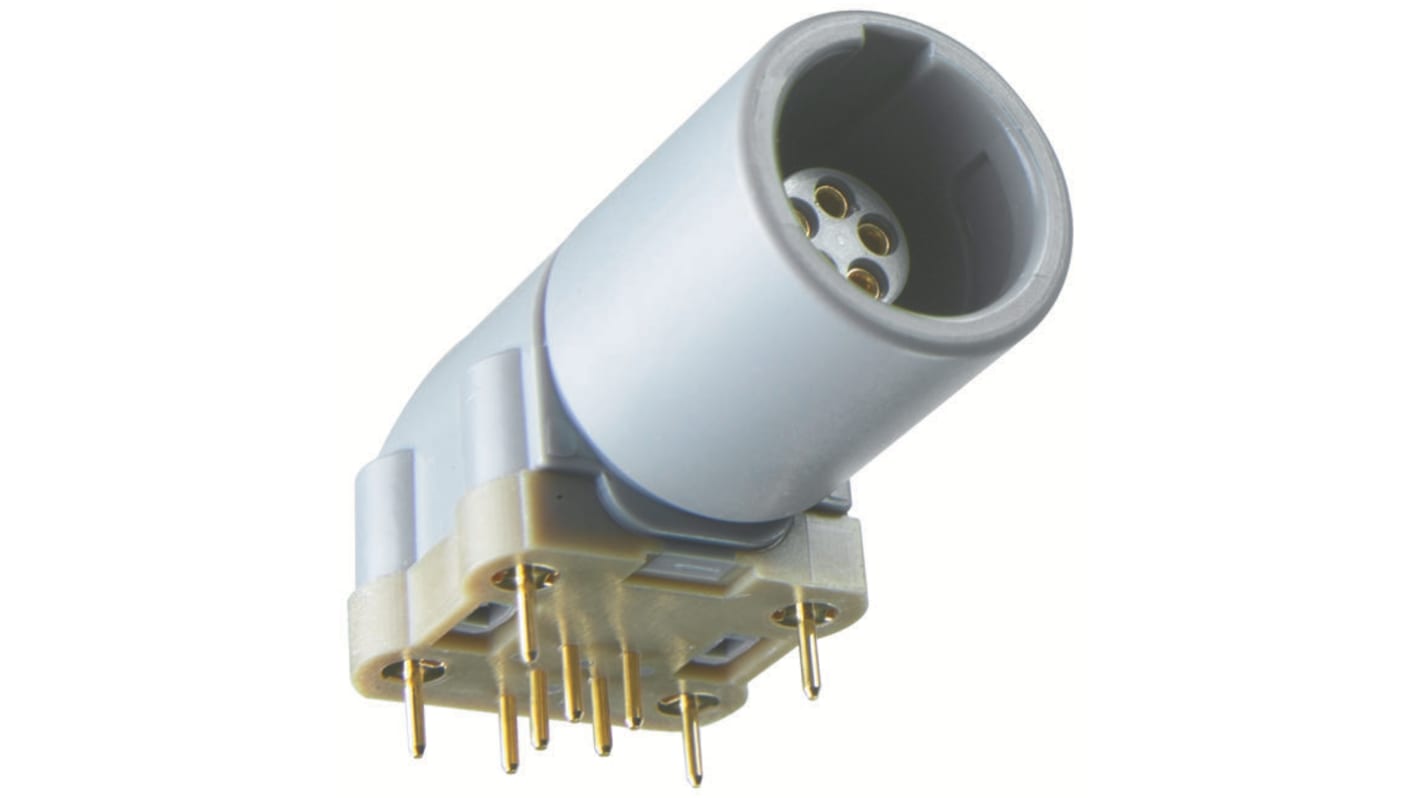 Lemo Circular Connector, 5 Contacts, Panel Mount, Socket, Female, IP50, Redel P Series