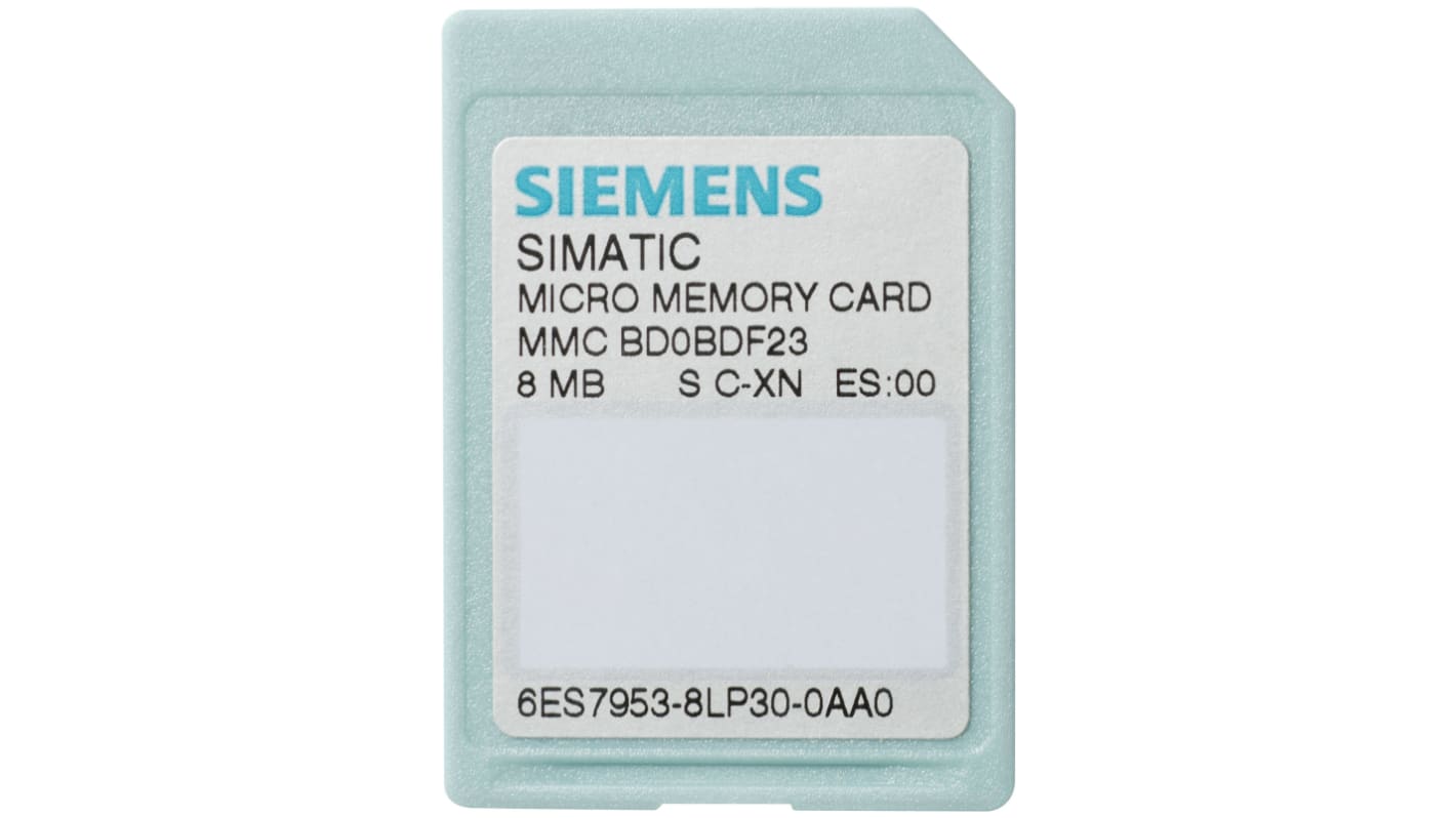 Karta pamięci Siemens Karta pamięci C7, ET200S, S7-300 6ES7953-8LP31-0AA0 0.94 x 0.05 x 1.26 cala
