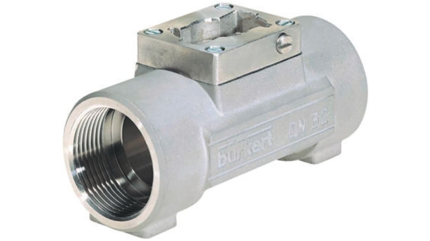 Burkert Plastic Pipe Fitting, Straight Flow Adapter, Female G 1in x Female G 1in
