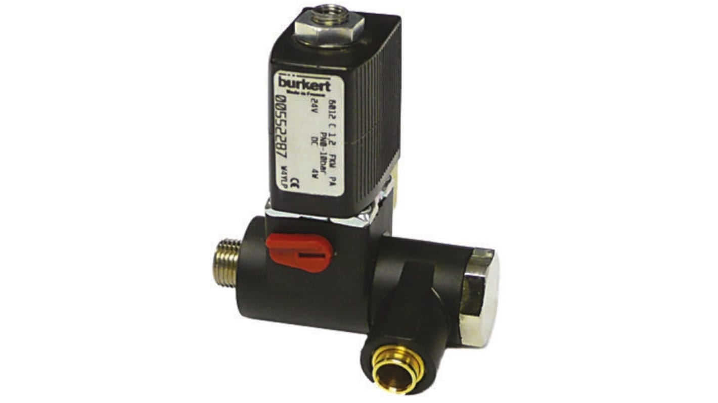 Burkert Solenoid Valve 425290, 3 port(s) , NC, 230 V ac, 1/4in