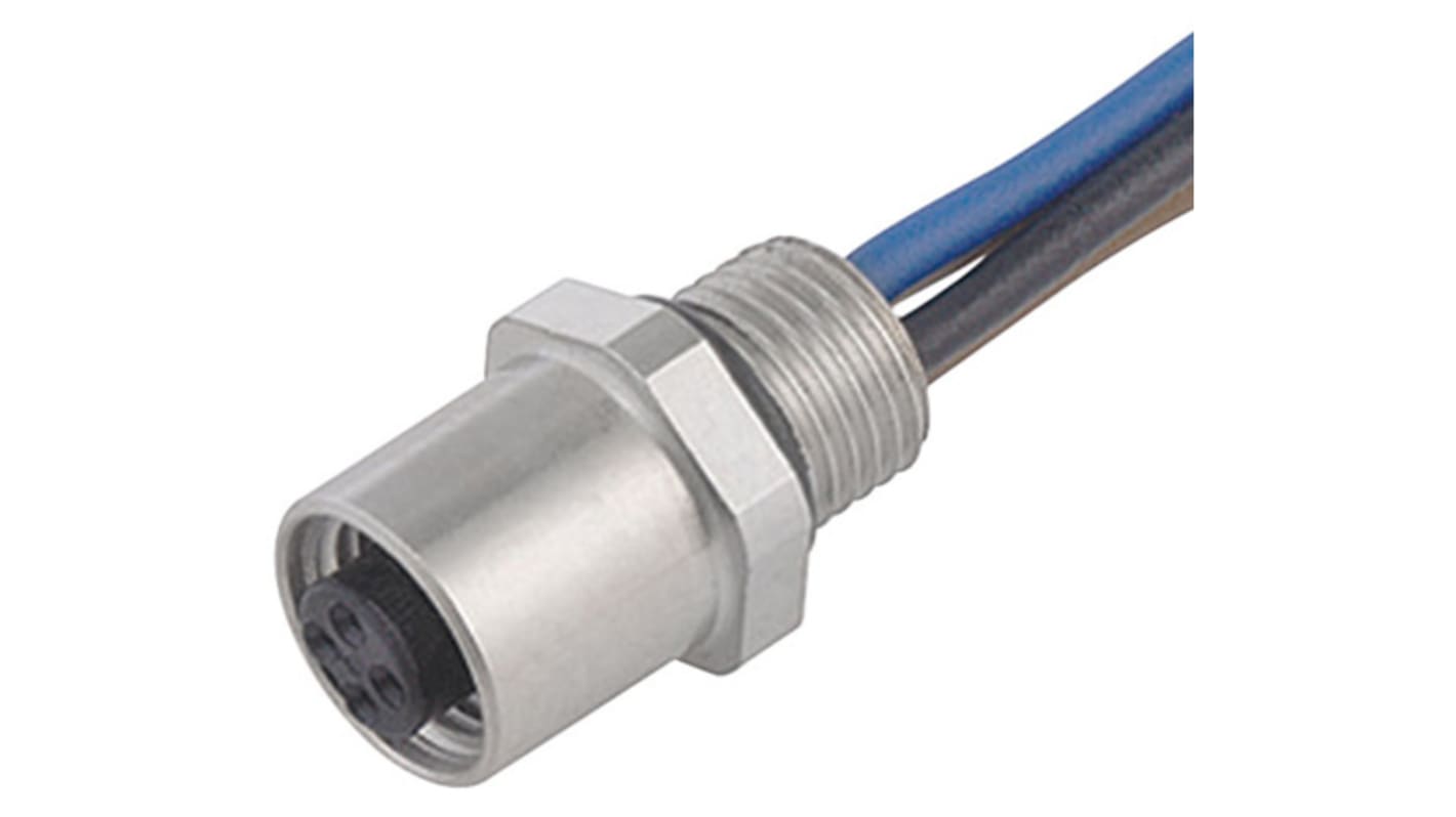 binder Circular Connector, 3 Contacts, Panel Mount, M5 Connector, Socket, Female, IP67, 707 Series