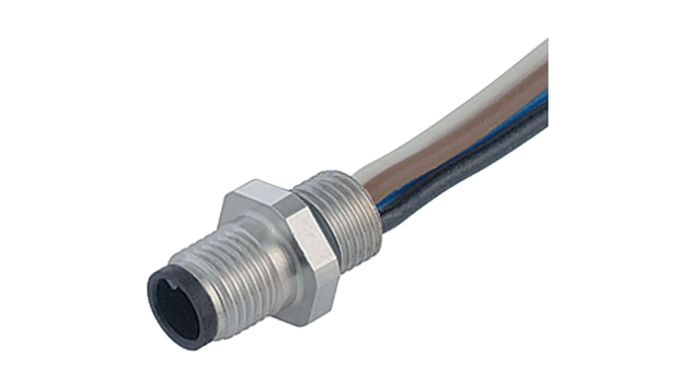 binder Circular Connector, 3 Contacts, Panel Mount, M5 Connector, Socket, Male, IP67, 707 Series