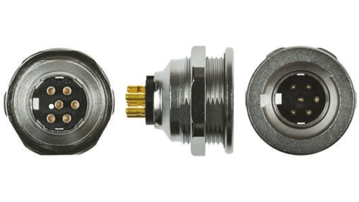 binder Circular Connector, 19 Contacts, Panel Mount, Miniature Connector, Socket, Male, IP67, 440 Series