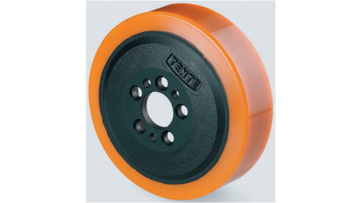 Kółko do wózka, Lite, Poliuretan, Brązowy, obc.: 1300kg, śred.: 230mm, szer.: 70mm