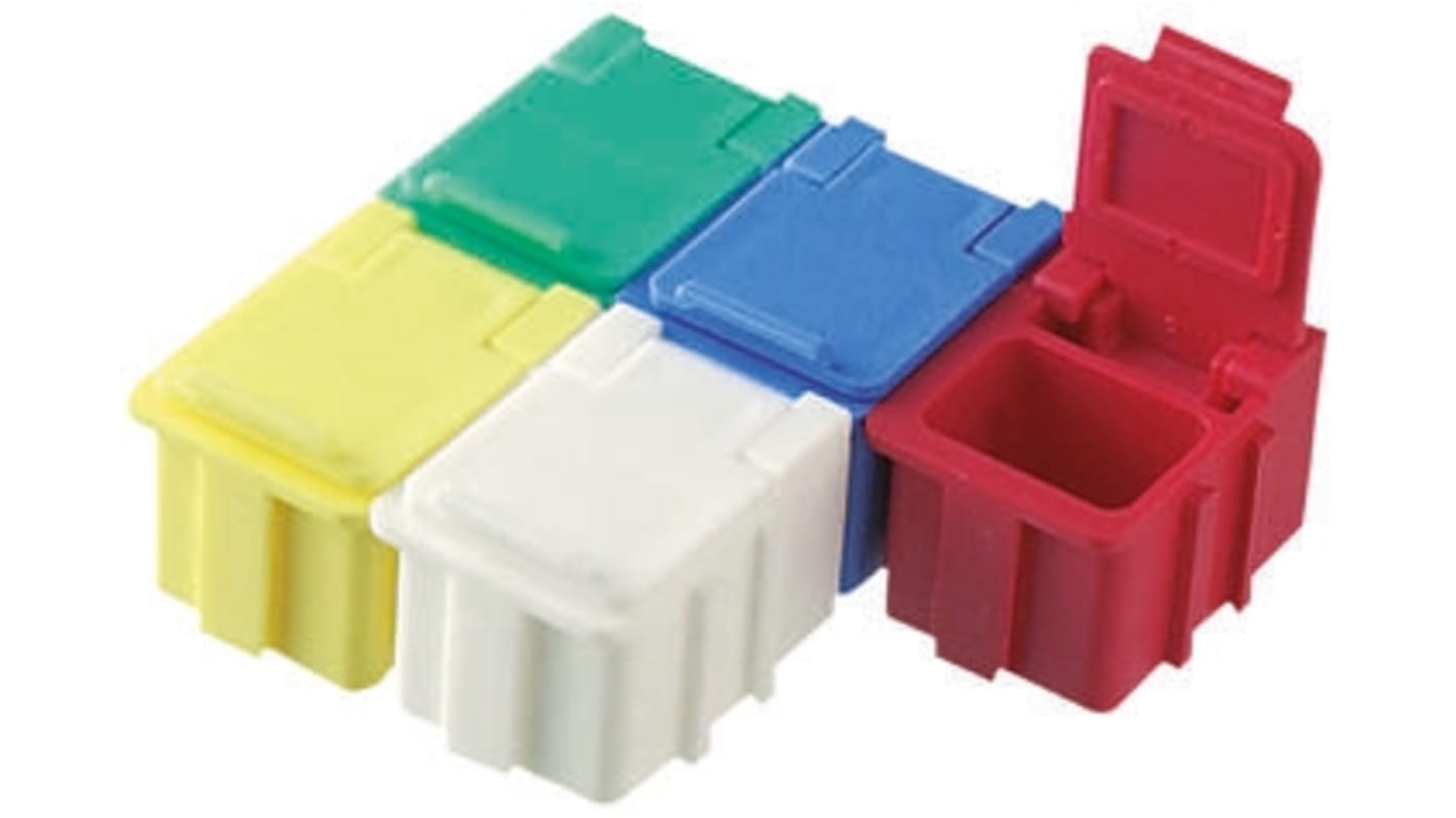 Caja organizadora Licefa de ABS Amarillo, 29mm x 22mm x 21mm