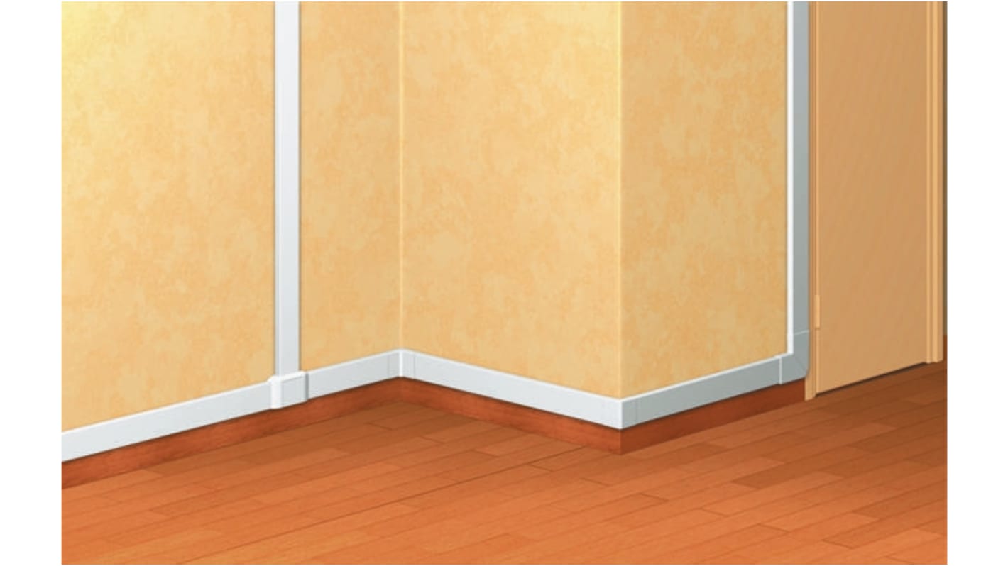 Legrand DL Plus White Trunking - Closed Slot, W60 mm x D20mm, L2.1m, PVC