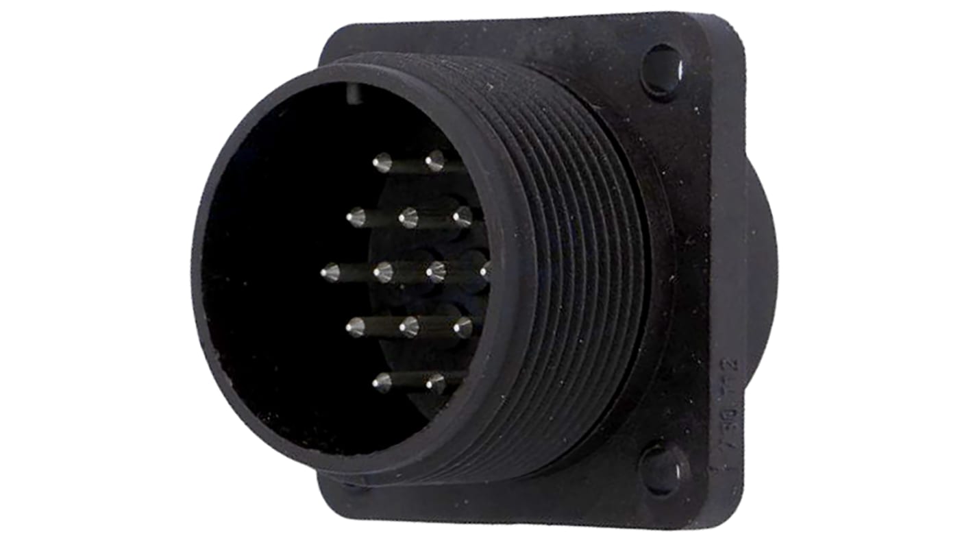 Amphenol Industrial 航空插座, 37芯, #28外壳, 500 V 交流，700 V 直流, 安装盒安装, 螺钉式连接, MS3102A系列