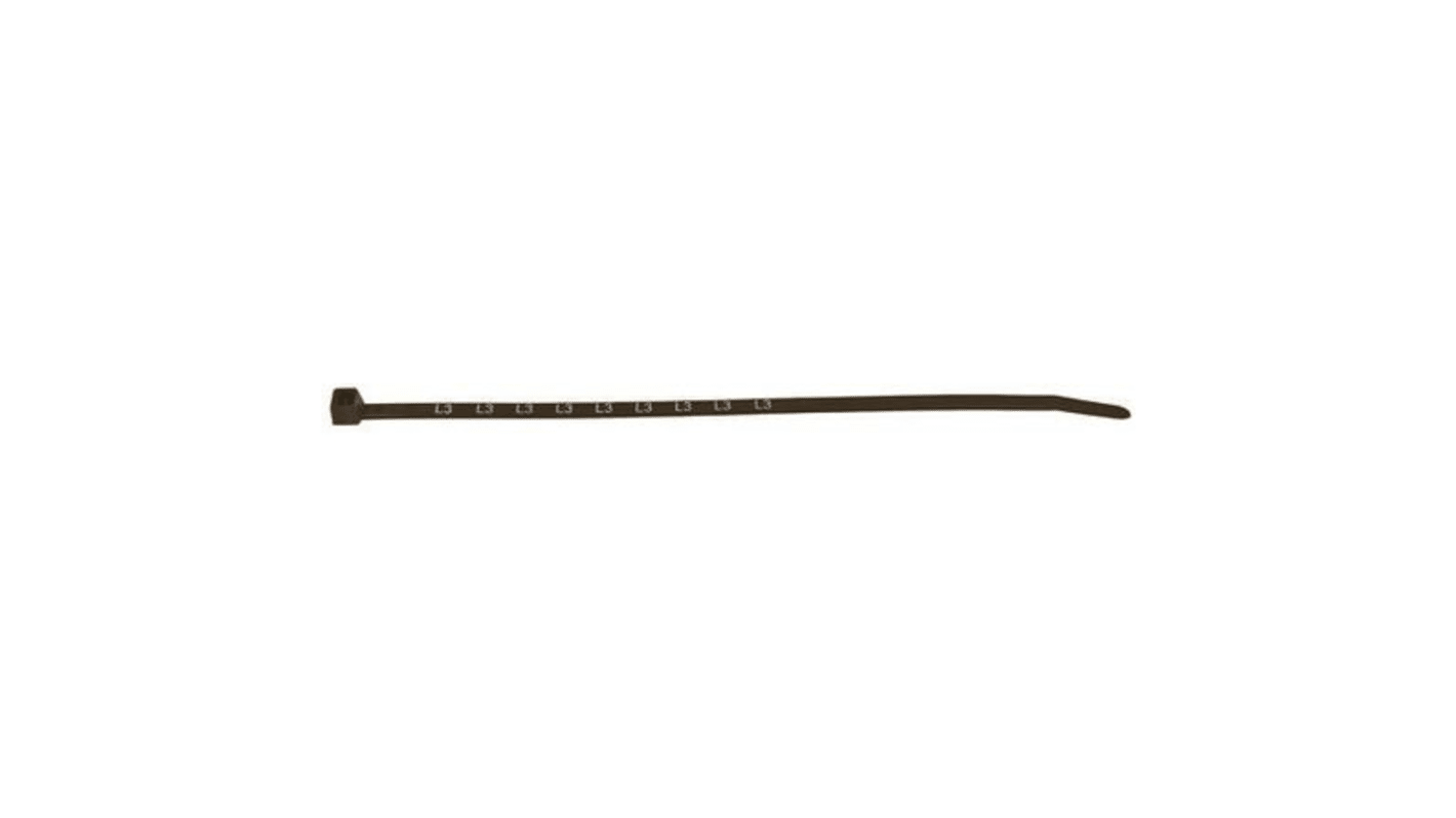 Serre-câble HellermannTyton T50R PRN 200mm x 4,6 mm Marron en Nylon 66