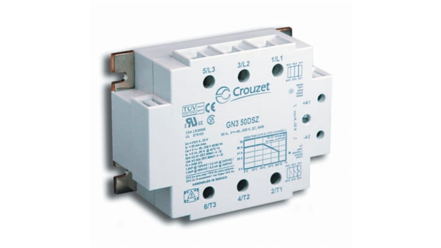 Crouzet Solid State Relay, 25 A Load, Panel Mount, 600 V rms Load, 140 V Control