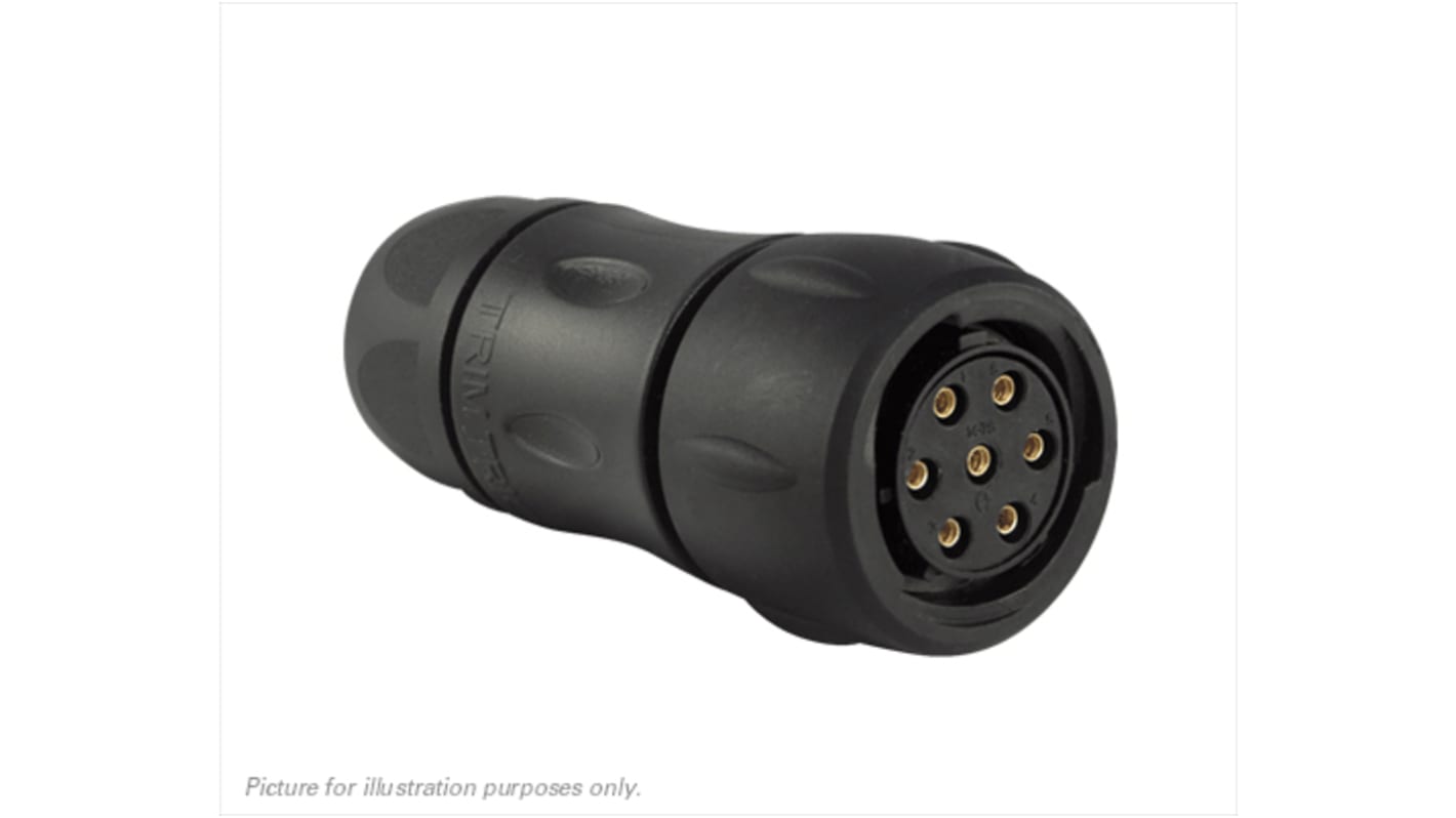 Souriau Sunbank by Eaton Circular Connector, 7 Contacts, Cable Mount, Socket, Female, IP68, IP69K, UTS Series