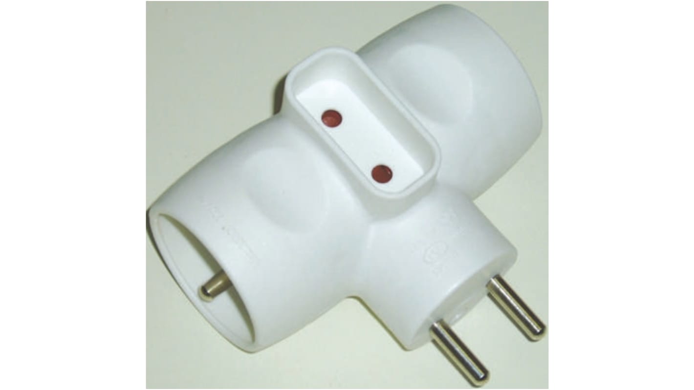 RS PRO France to Europe Adapter, Rated At 6 A, 16 A