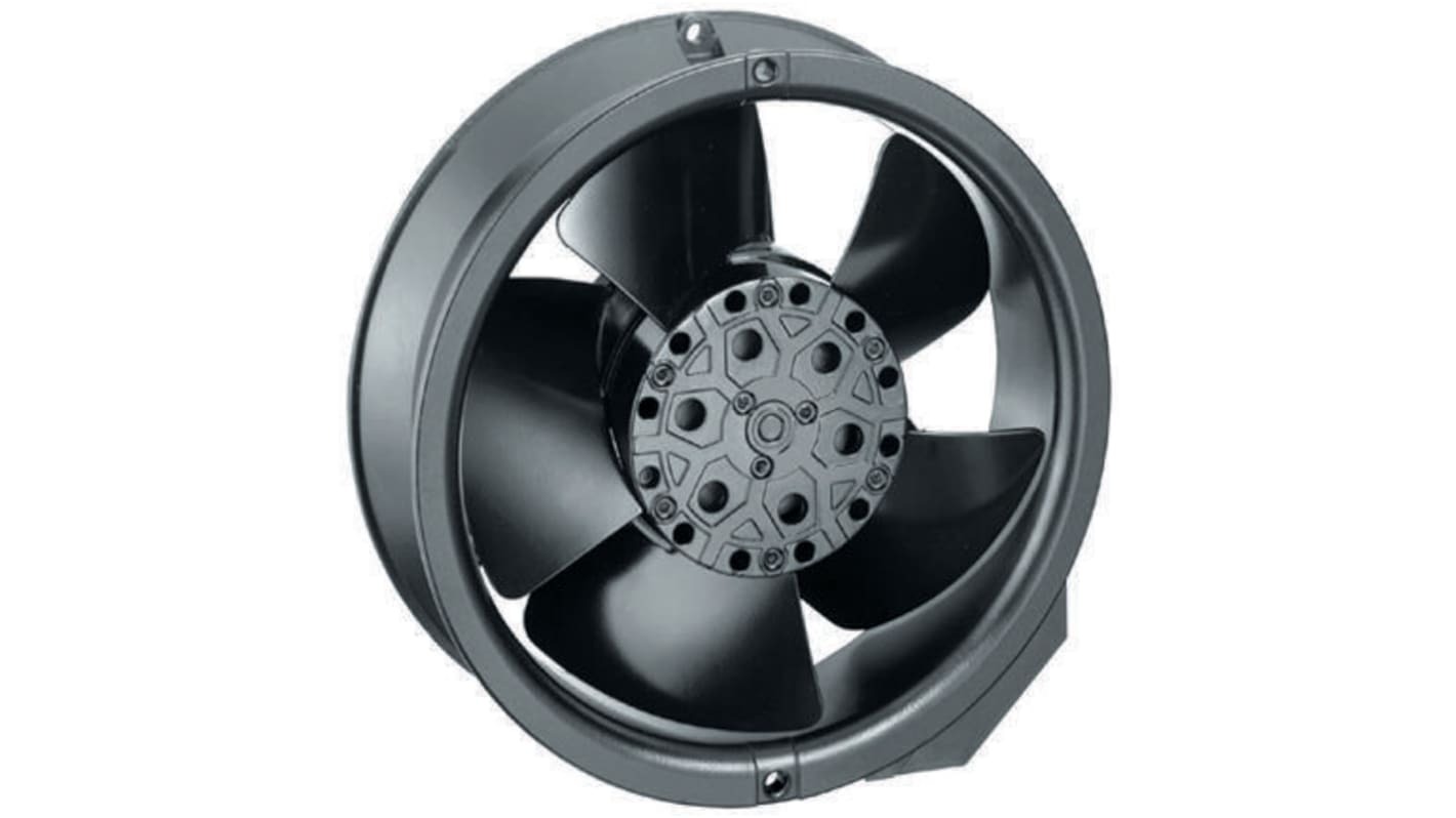 ebm-papst 600F Series Axial Fan, 115 V ac, AC Operation, 180m³/h, 18W, 850mA Max, 127 x 127 x 38mm