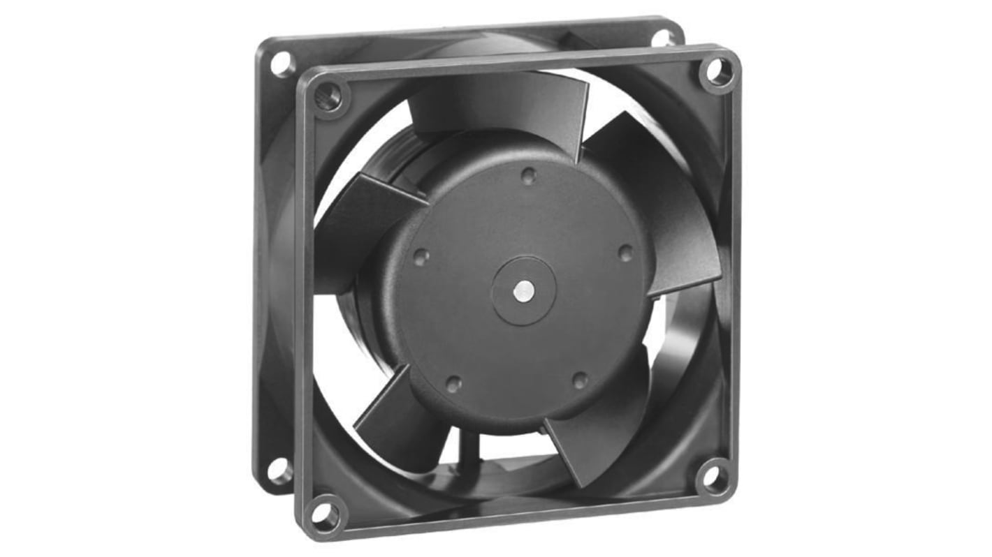 Ventilador Axial ebm-papst 8300 de 80 x 80 x 32mm, 24 V dc, 1W, 2000rpm, caudal 32m³/h, 24dB