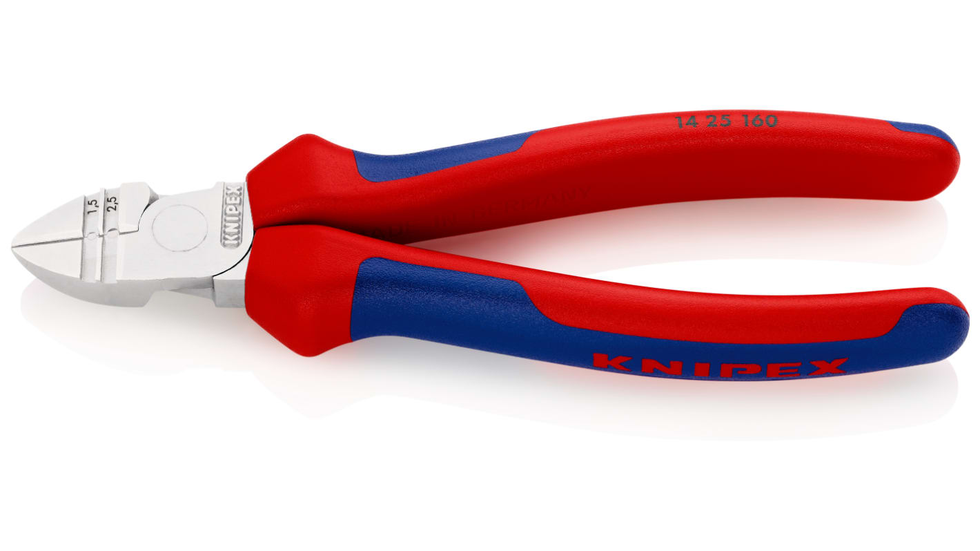 Knipex 14 25 160 Series Side Cutting Stripper, 1.5 mm² Min, 2.5 mm² Max, 160 mm Overall