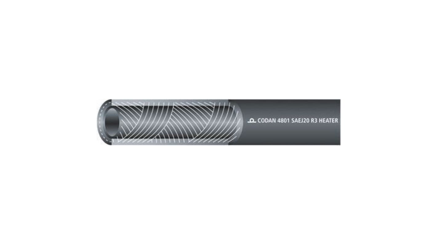 RS PRO EPDM, Hose Pipe, 15.9mm ID, 23mm OD, Black, 25m
