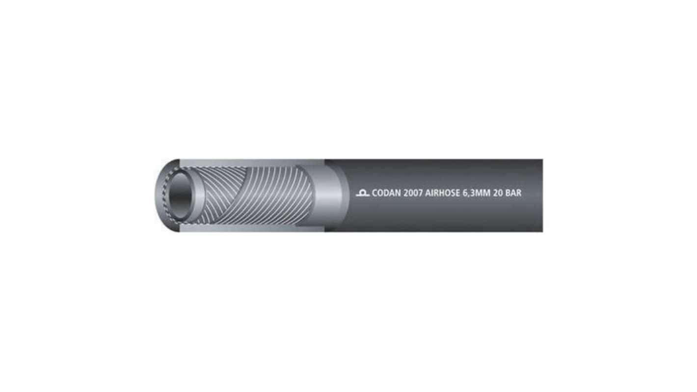 RS PRO Schlauch, Ø 16mm 26mm Schwarz SBR Übertragung 20 bar für Luft, Wasser x 25m