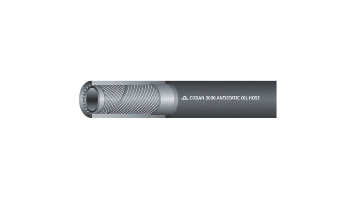 RS PRO Chloroprene, NBR, Hose Pipe, 12.7mm ID, 21.5mm OD, Black, 25m