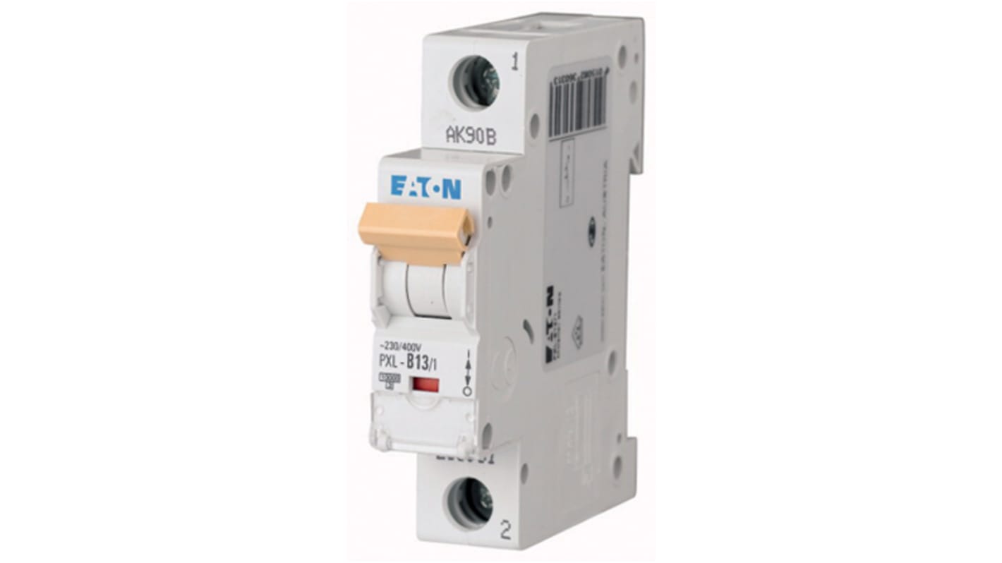 Eaton PXL, S200 MCB Leitungsschutzschalter Typ D, Pol 1 13A 400V, Abschaltvermögen 10 kA xPole DIN-Schienen-Montage