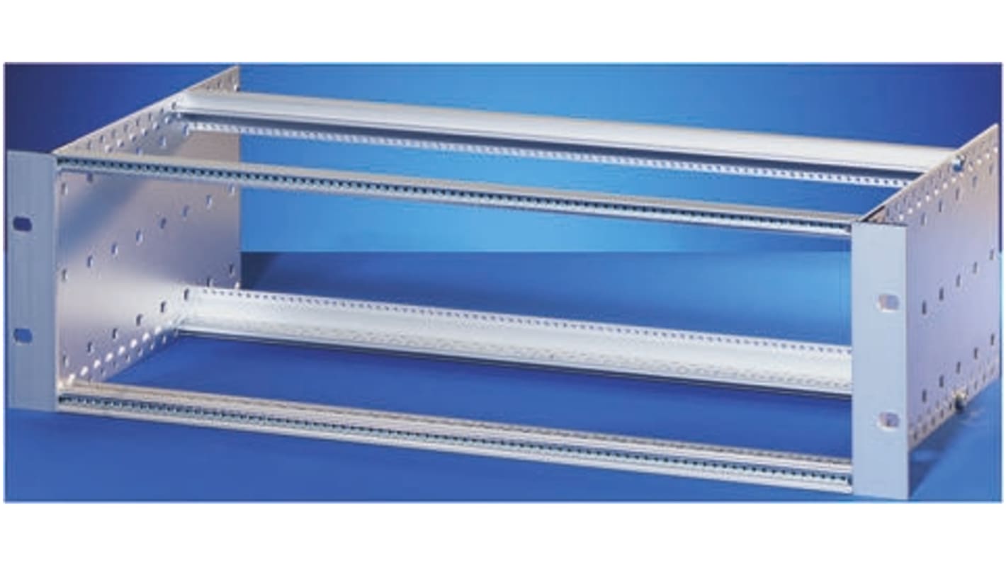 Chasis de montaje en rack nVent SCHROFF serie EuropacPRO, de Aluminio, Acero Inoxidable, 6U x 84HP x 355mm