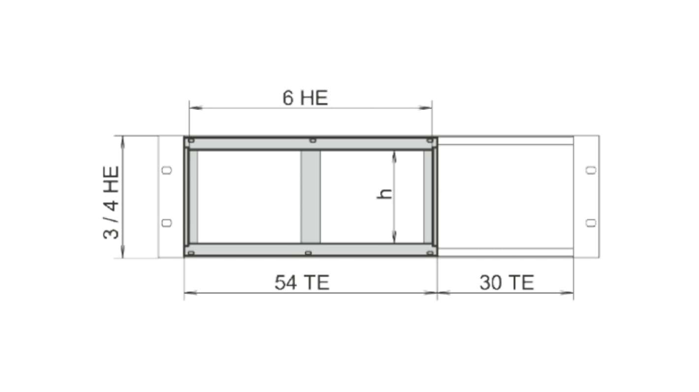 nVent SCHROFF Board Cage for Use with 3 & 4 U High Sub Rack, 1 Piece(s)