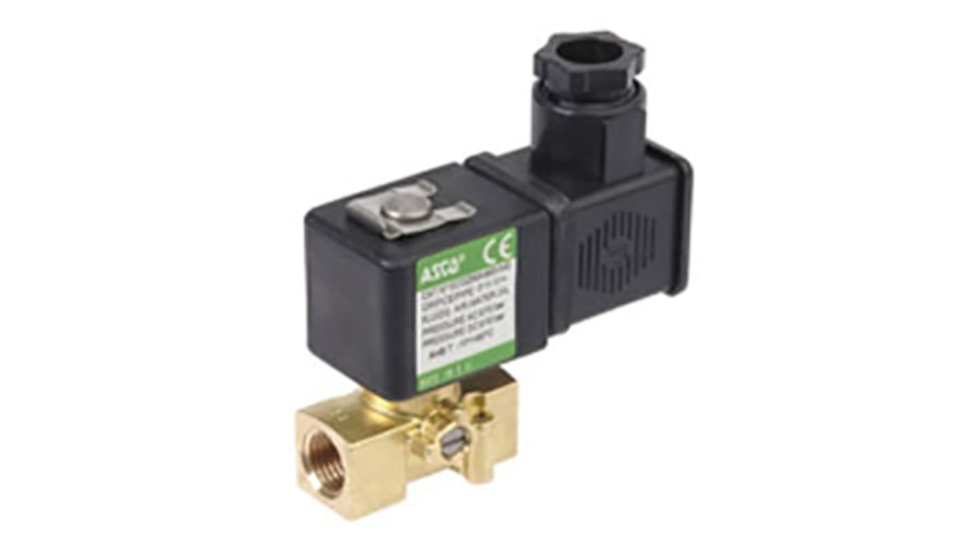 EMERSON – ASCO Solenoid Valve G256A004SBA2, 2 port(s) , NC, 24 V ac, 1/8in