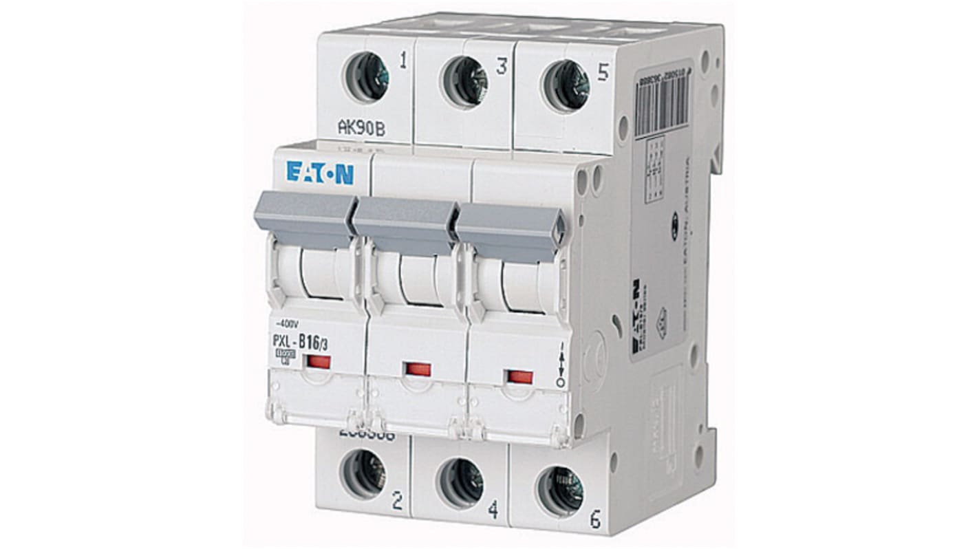 Interruttore magnetotermico Eaton, 3P 16A 10 kA, Tipo B