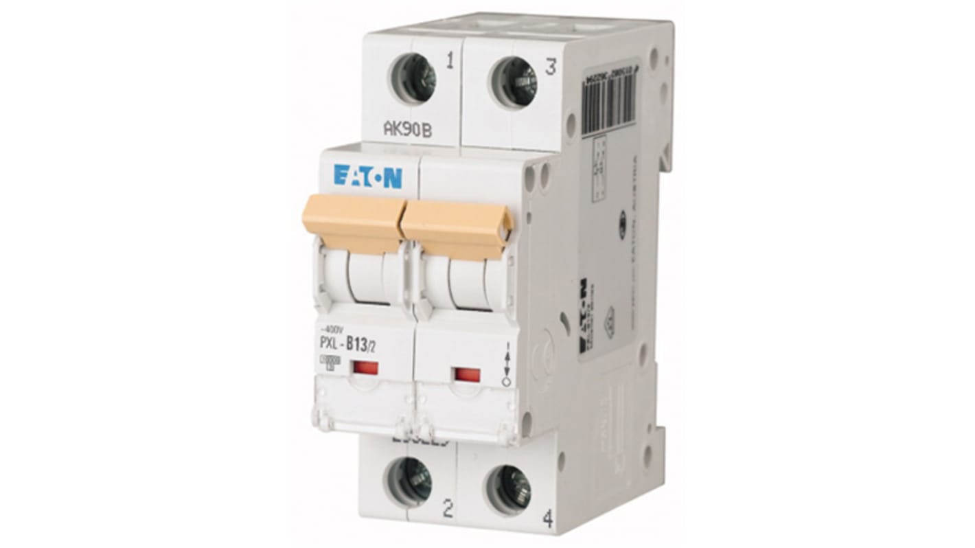 Interruttore magnetotermico Eaton, 2P 13A 10 kA, Tipo B