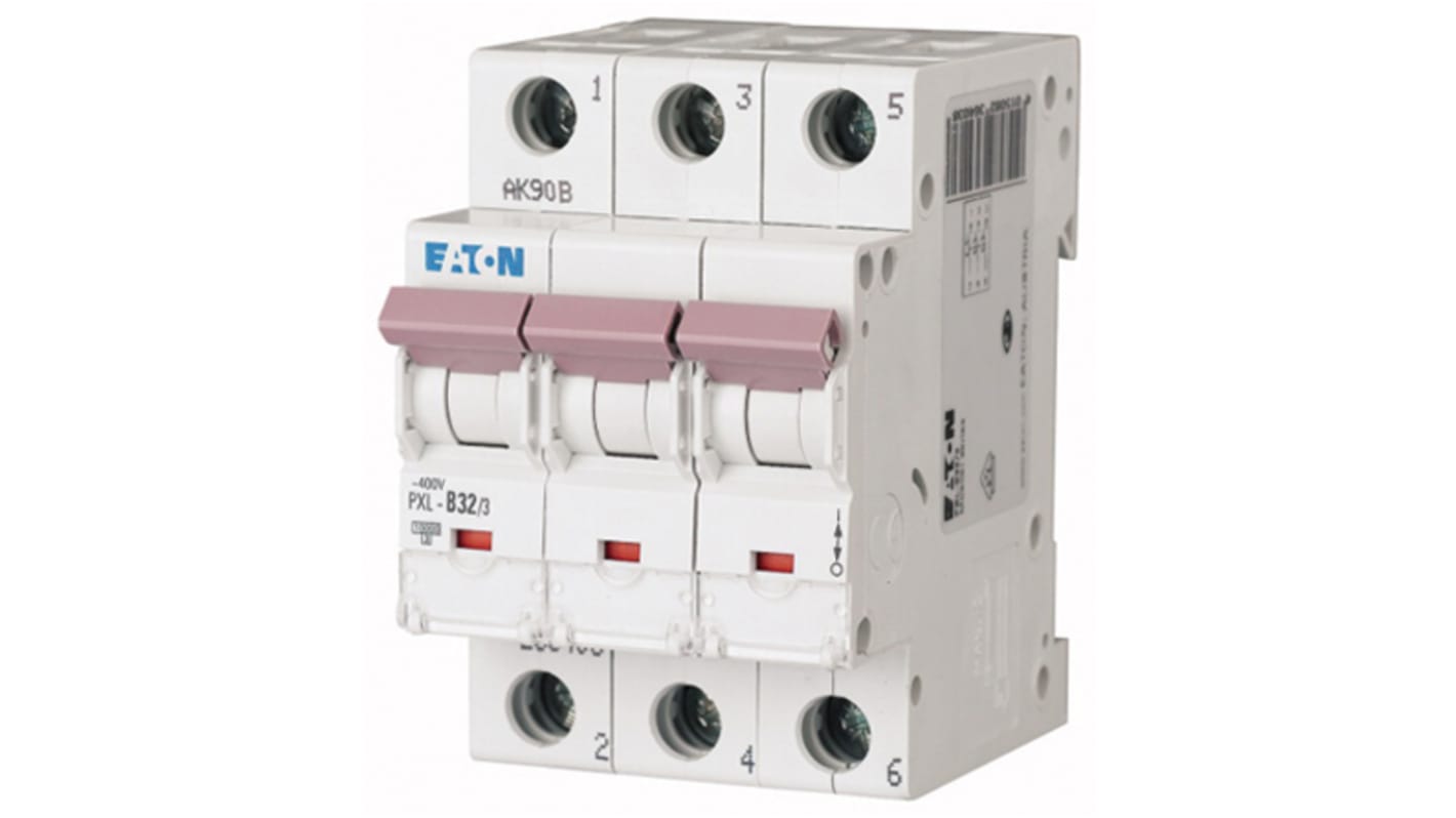 Interruttore magnetotermico Eaton, 3P 32A 10 kA, Tipo C