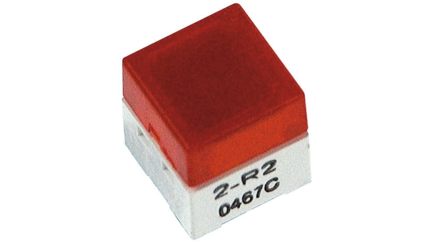 Omron IP00 Red Cap Tactile Switch, SPST 50 mA @ 24 V dc