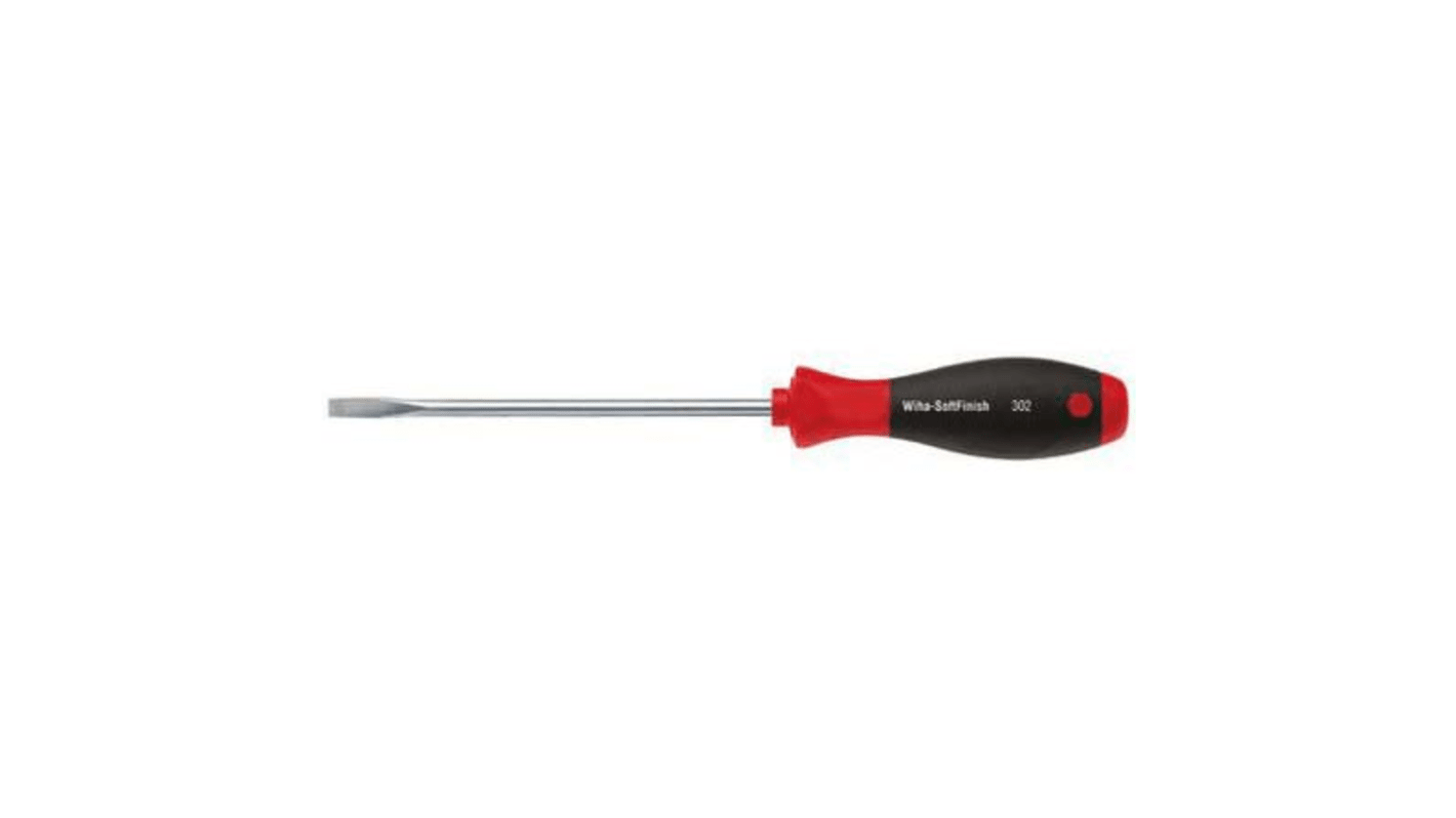 Wiha Slotted  Screwdriver, 5.5 x 1 mm Tip, 125 mm Blade, 236 mm Overall