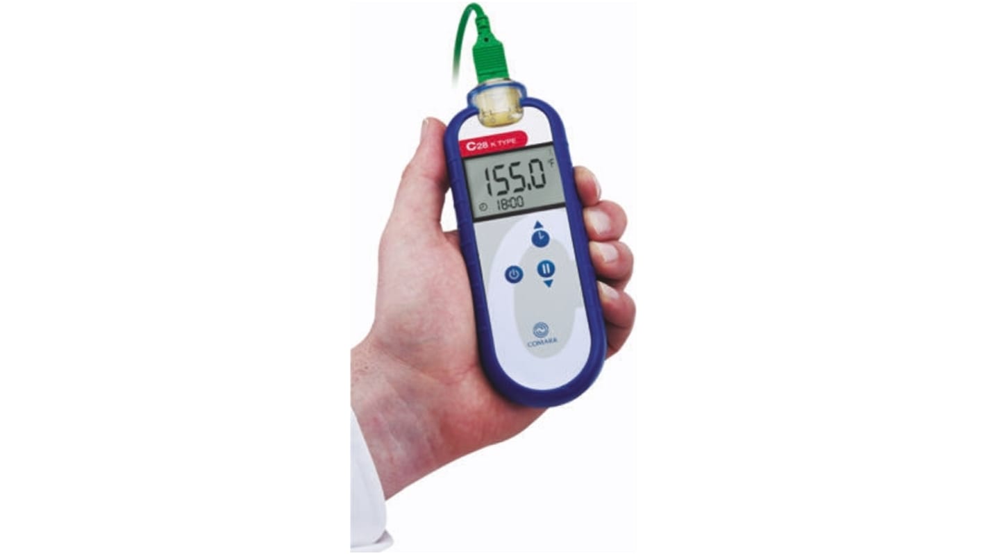 Comark C28 Handheld Digital Thermometer, K Probe, 1 Input(s), +600°C Max, ±0.1 % Accuracy