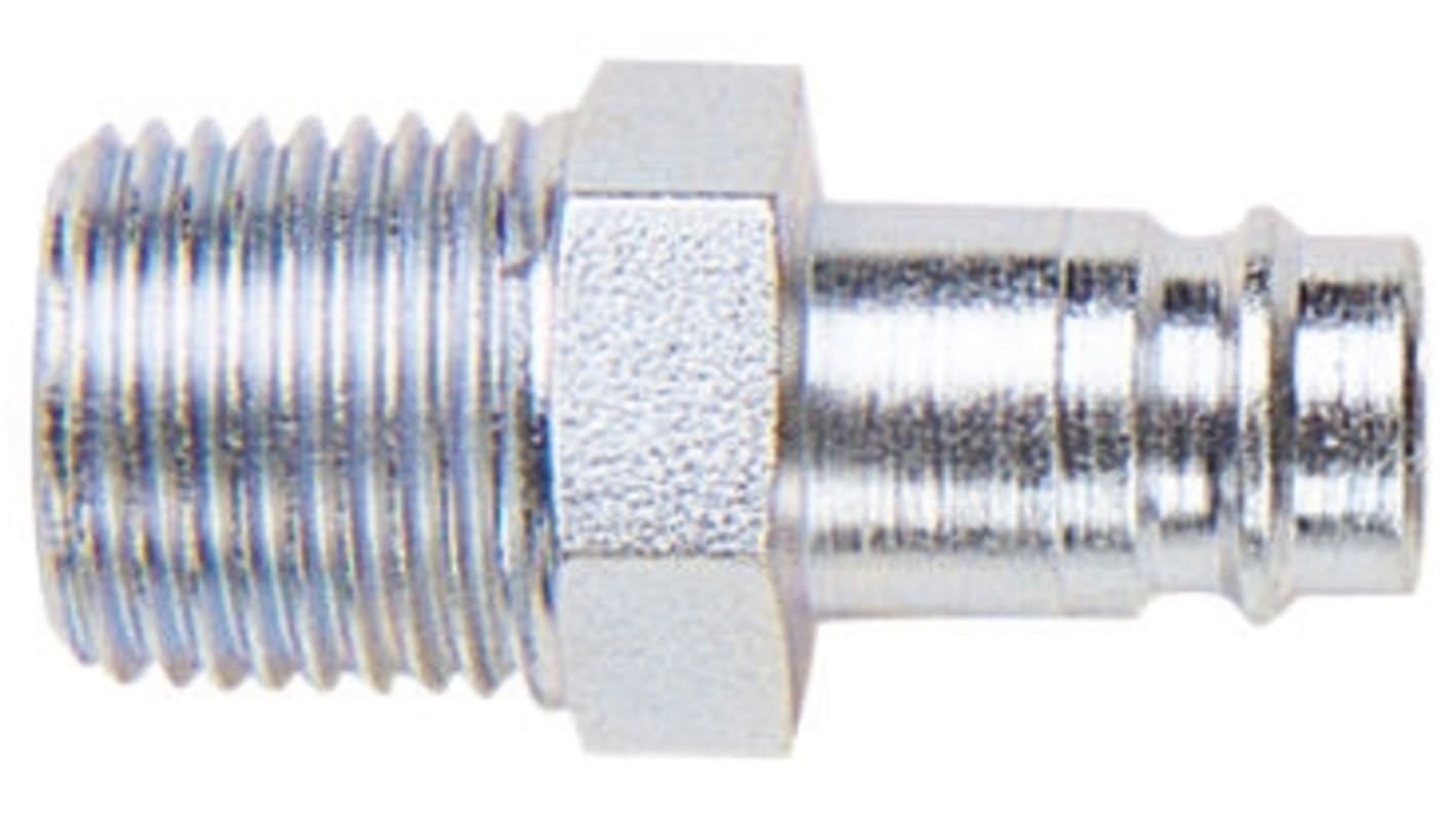 CEJN Steel Male Pneumatic Quick Connect Coupling, R 3/8 Male Threaded