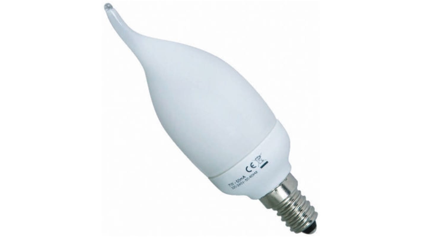 Orbitec E14 Candle Shape CFL Bulb, 9 W, 4000K, Neutral White Colour Tone